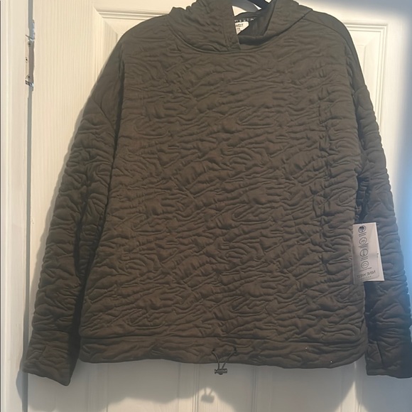 Nine West Olive Green Quilted Hoodie - Picture 8 of 10